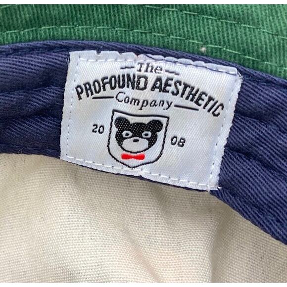 Profound Aesthetic Company Blue Y2K 90s Birds Floral Bucket Hat Beach SoCal - Picture 4 of 4